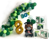 Green Confetti Balloon Set, Dark Light Helium Party Decor