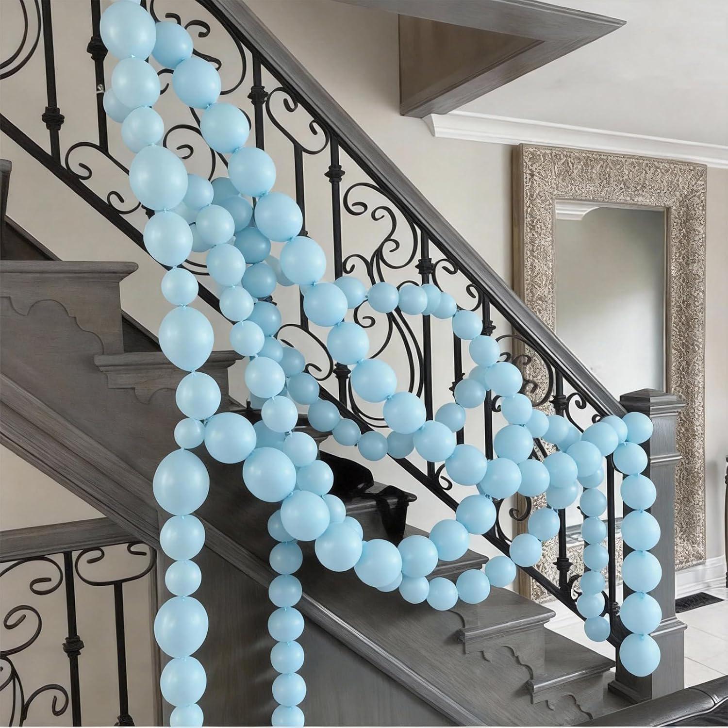 Pastel Blue Linking Balloons | 6 Inch Quick Link Arch Decor (100pc)