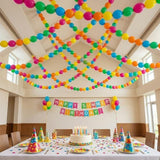 Neon Linking Balloons | Hot Pink, Orange, Teal, Green, Yellow Party Decor