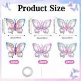 6pc Butterfly Foil Balloons | Purple, Pink, Silver, Blue Mylar Party Decor