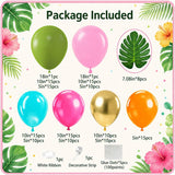 Tropical Luau Balloon Arch Kit | Hawaiian Beach Birthday Baby Shower Decor