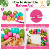 Tropical Luau Balloon Arch Kit | Hawaiian Beach Birthday Baby Shower Decor