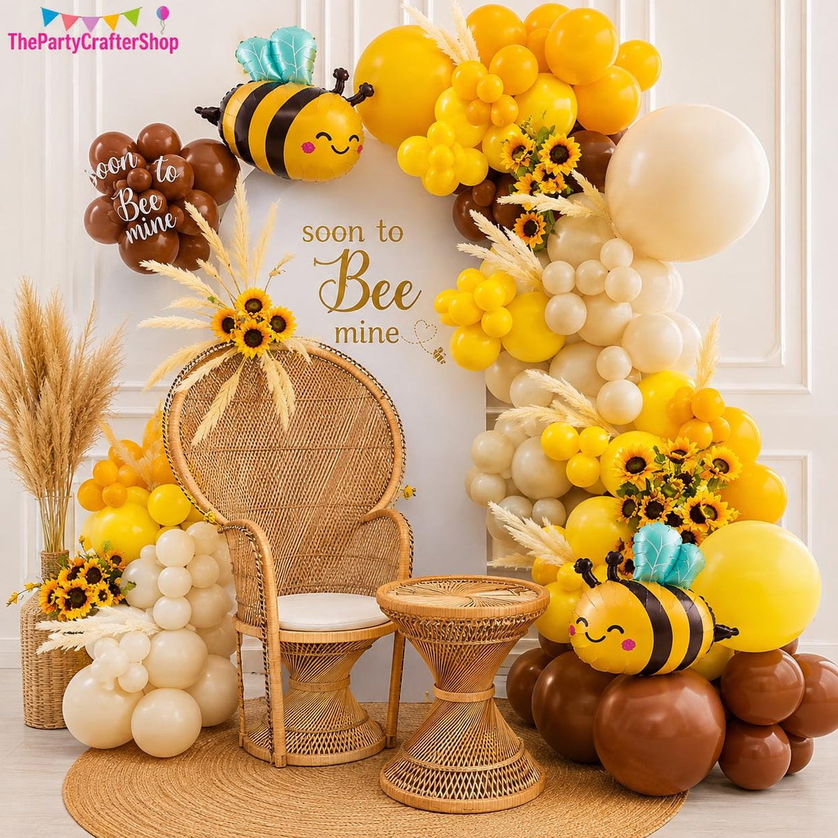 Bee Party Balloon Arch Kit | Oh Babee Baby Shower Decorations, Bumble Bee Balloons