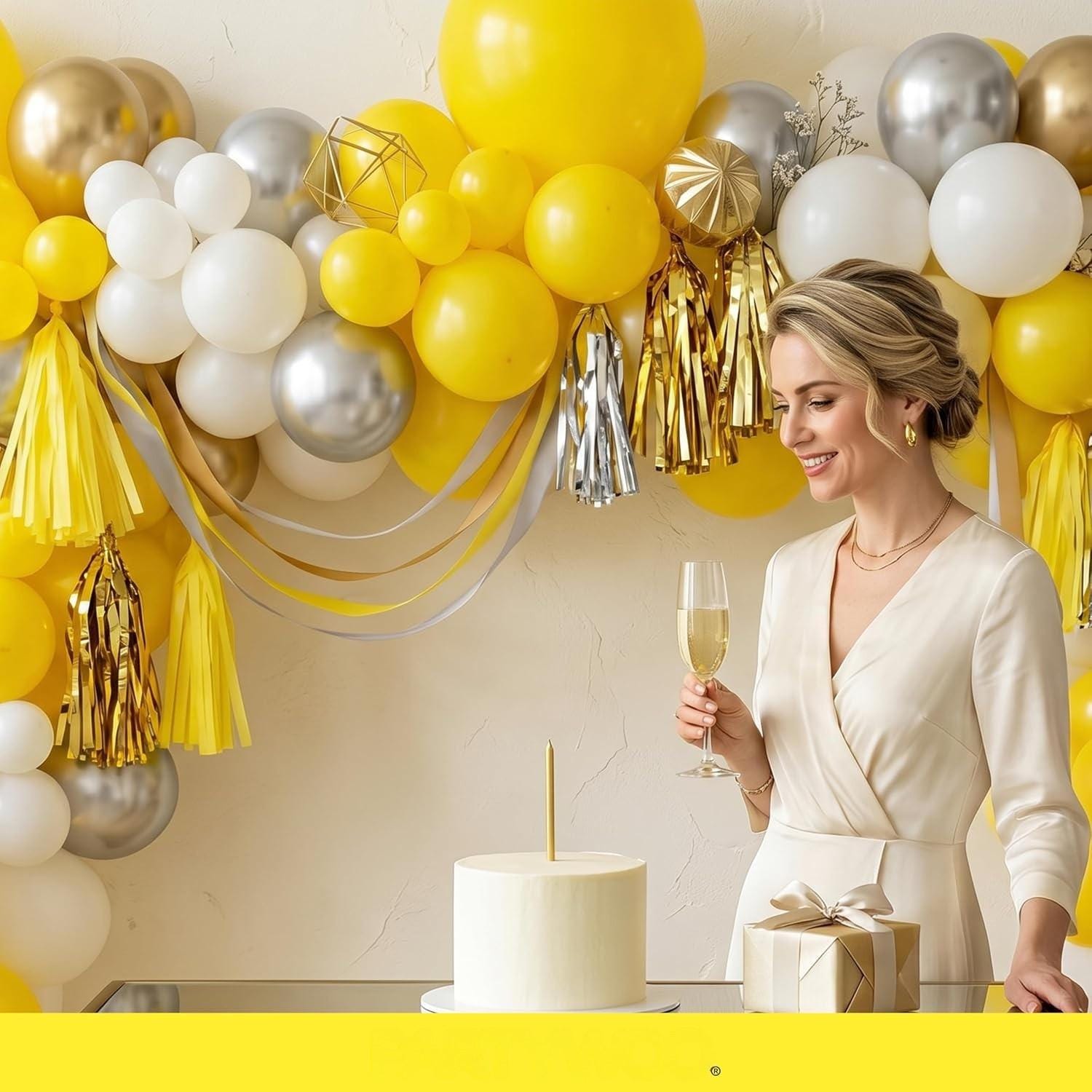 Matte Yellow Balloon Arch Kit | Bee Baby Shower, Sunflower Birthday, Graduation Decorations