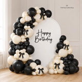 155pc Black White Balloon Arch Kit | Coquette Wedding Bridal Shower Birthday Party Decorations