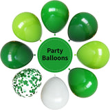 Green White Balloon Set, St Patrick Birthday Jungle Party Decor
