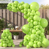 Lime Green Balloon Arch Garland Kit, Dinosaur Jungle Golf Party Decor