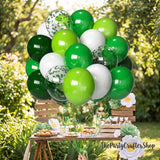Green Emerald Confetti Balloons, Jungle Safari Birthday Party Decoration
