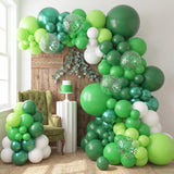 Green Balloon Arch Kit, Dark Lime Latex Confetti Balloons, Safari Jungle Party Decor