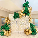 Green Gold Balloon Set, Metallic Chrome Latex Party Decor