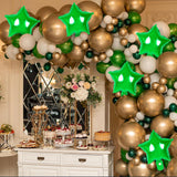 50Pcs Green Star Foil Balloons, 10 Inch Mylar Helium Party Decorations