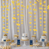 40Ft Gold Heart Garland, Glitter Love Banner, Sparkling Heart Hanging Backdrop Wedding Party Decor