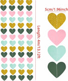 4Pack 52Ft Heart Streamers Garland, Paper Heart Hanging Banner, Wedding Birthday Party Decoration