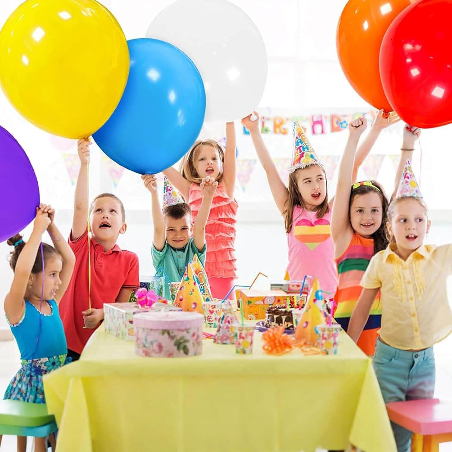 12Pcs 18 Inch Large Assorted Latex Balloons, Round Helium Balloons, Wedding Birthday Party Decorations