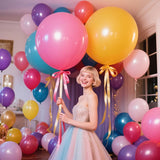 12Pcs 18 Inch Large Assorted Latex Balloons, Round Helium Balloons, Wedding Birthday Party Decorations