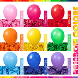 100pcs 12 Inch Rainbow Latex Balloons, Assorted Party Decor