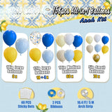 Royal Blue Yellow Lemon Balloon Arch Kit | Amalfi Coast Summer Party Decor