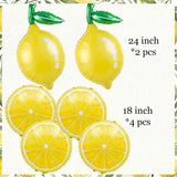 Lemon Foil Balloons with Leaves | Summer Party Decor, Bridal Shower, Baby Shower, Wedding