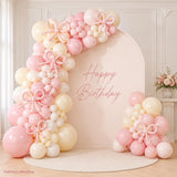 Pink Yellow Lemon Balloon Arch Kit | Pastel Garland with Bows for Birthday Shower Decor