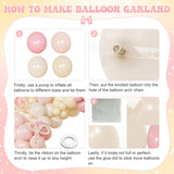 Pink Yellow Lemon Balloon Arch Kit | Pastel Garland with Bows for Birthday Shower Decor
