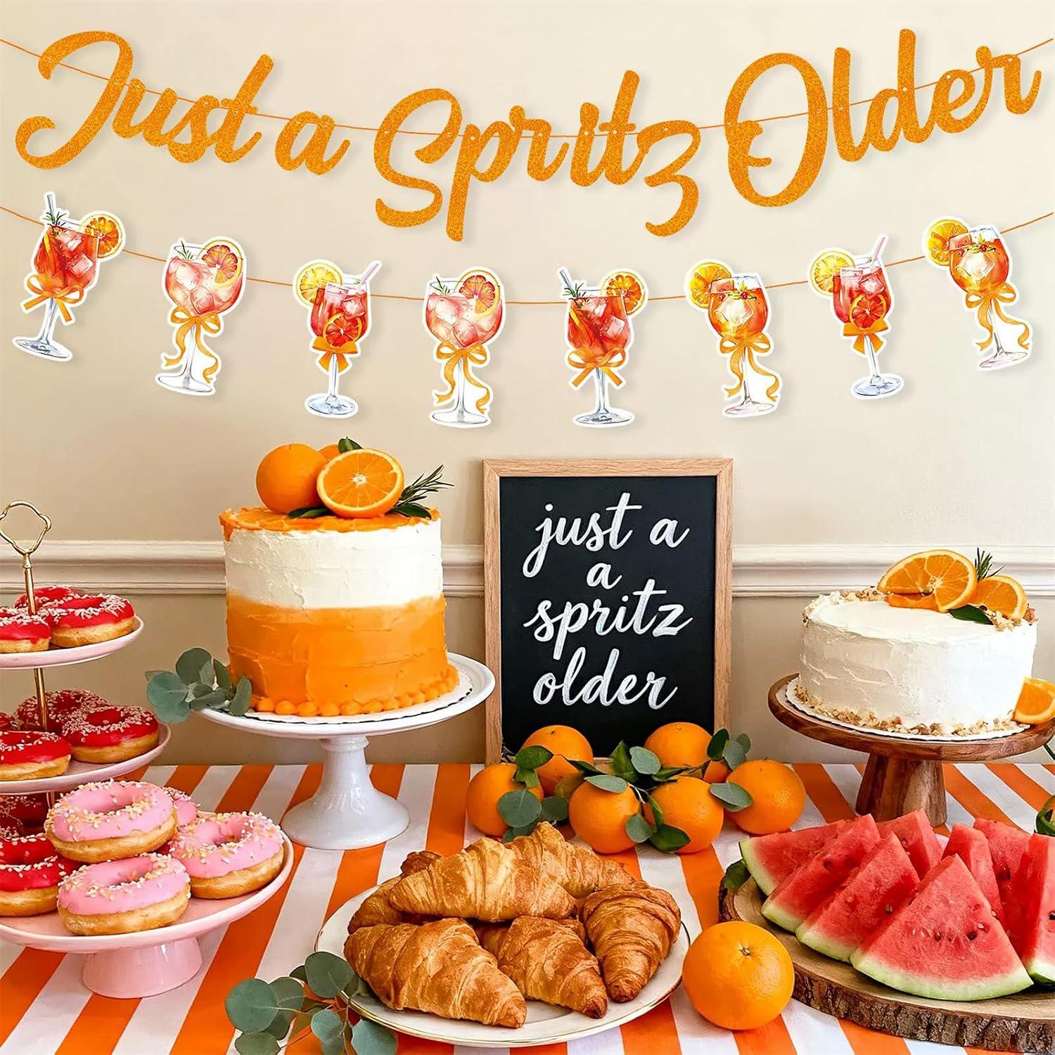 Just A Spritz Older – Balloon Arch Kit | Pink Orange Cocktail Birthday Garland