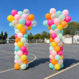 Rainbow Confetti Balloons | 12 Inch Multicolor Party Decor Set