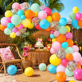 Rainbow Confetti Balloons | 12 Inch Multicolor Party Decor Set
