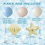 Blue White Starfish Balloon Arch Kit | Under the Sea Party Decorations