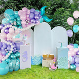 Mermaid Balloon Arch Kit | Purple Pink Blue Garland with Tails (Baby Shower, Birthday)