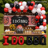 I Do BBQ Balloon Arch Kit | Bachelorette Bridal Shower Decor, Barbecue Backdrop Garland
