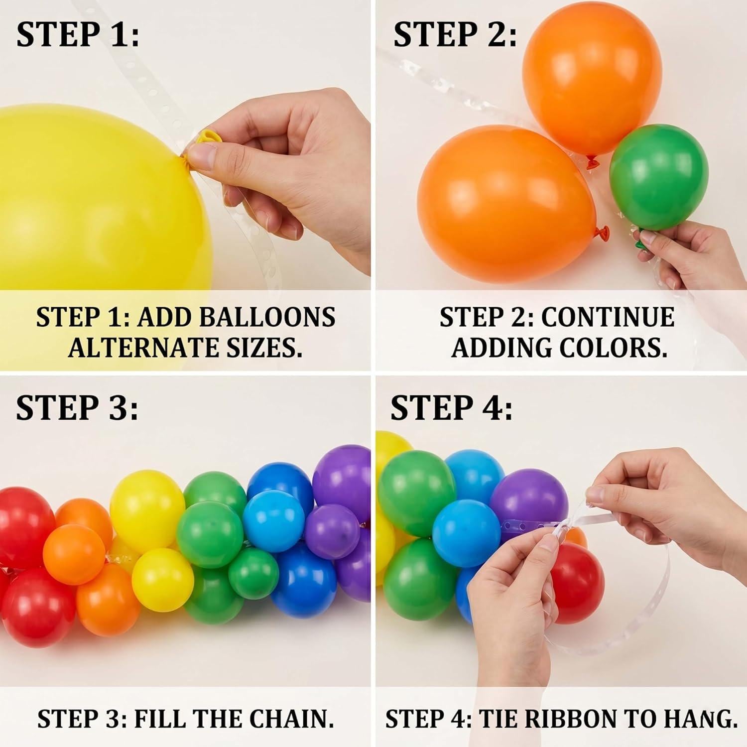 Back to School Balloon Arch Kit | Rainbow Birthday Party Garland