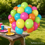 60pc Rainbow Balloons | 12 Inch Multicolor Latex Party Decor