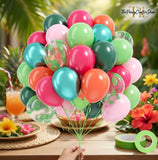 Tropical Balloons | Pink, Green, Orange Printed Party Decor