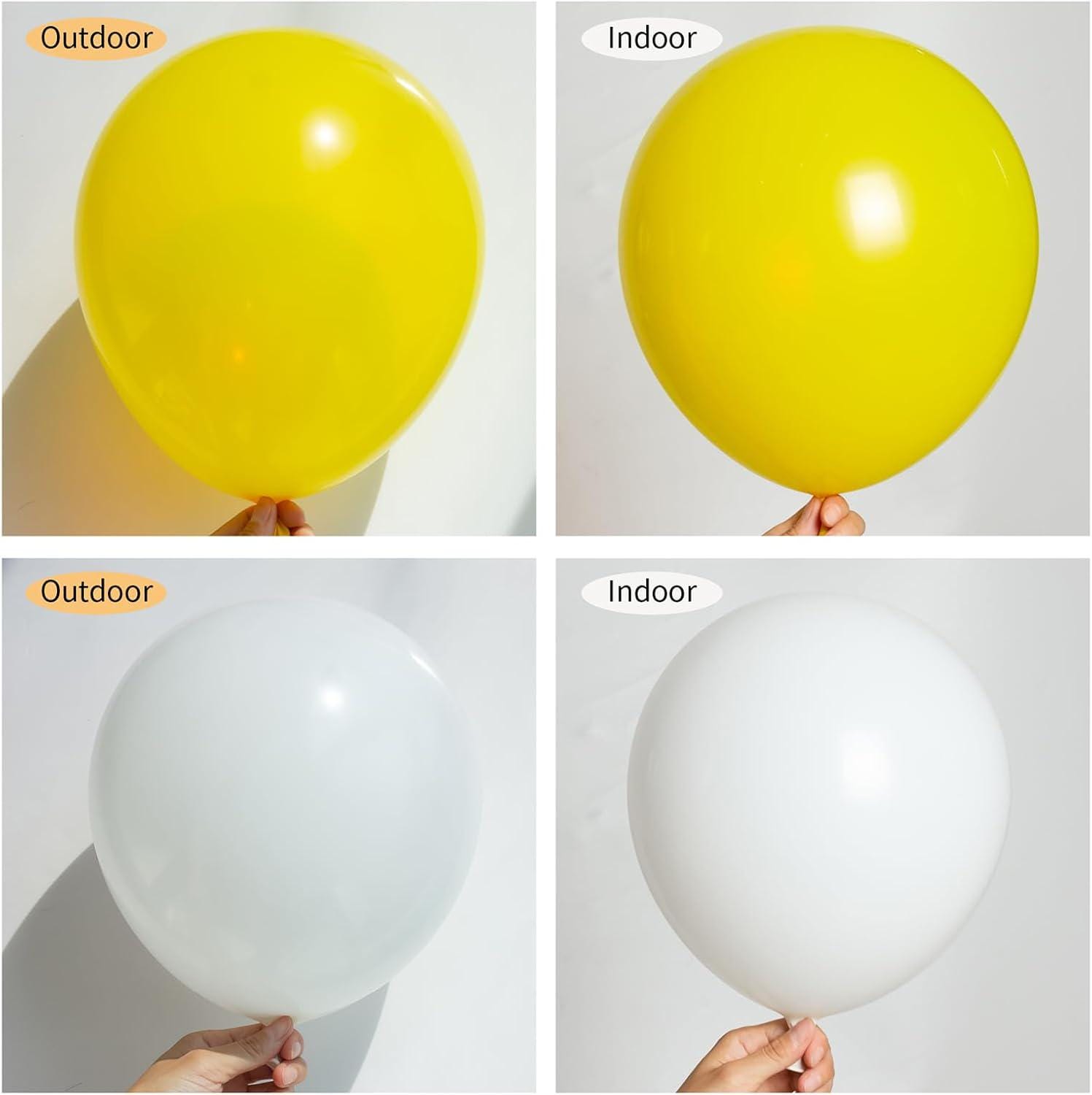 White Yellow Balloon Garland Arch Kit | Wedding, Baby Shower, Birthday Party Decor
