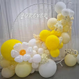 White Yellow Balloon Garland Arch Kit | Wedding, Baby Shower, Birthday Party Decor
