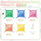Rainbow Square Foil Balloon Wall Kit | 19 Inch Arch Backdrop for Parties