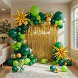 Jungle Safari Balloon Arch Kit | Green Gold Tropical Dinosaur Party Decor