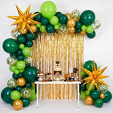 Jungle Safari Balloon Arch Kit | Green Gold Tropical Dinosaur Party Decor