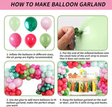 Pink Flamingo Balloon Arch Kit | Tropical Luau Decor, Olive Green, Pastel, Red Balloons