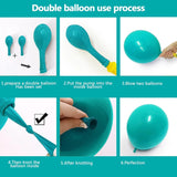 Teal Pink Gold Balloon Arch Garland Kit | Double Stuffed Tropical Party Decor
