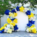 Blue Yellow Balloon Arch Kit | Royal Blue White Party Decor