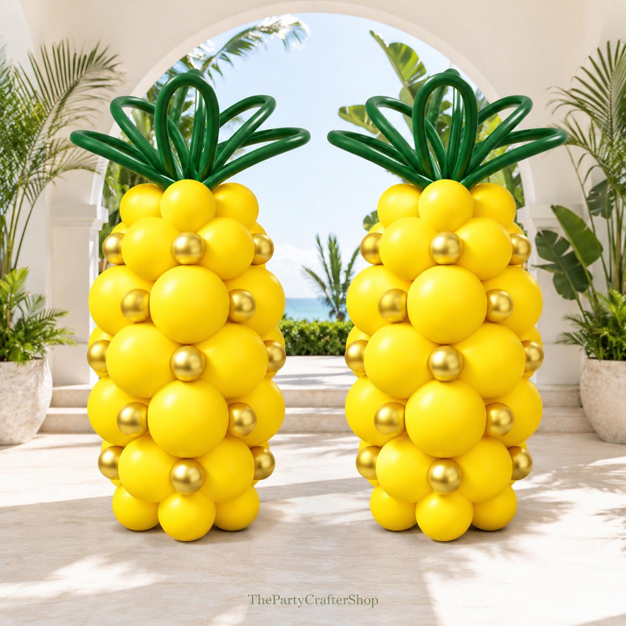 Pineapple Balloon Kit | Gold Green Tropical Luau Party Decorations