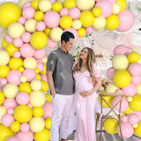 Pastel Lemon Balloon Arch Kit | Pink Yellow Garland for Birthday, Baby Shower, Wedding