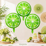 3pc Lime Foil Balloons | Summer Fruity Birthday Party Decorations