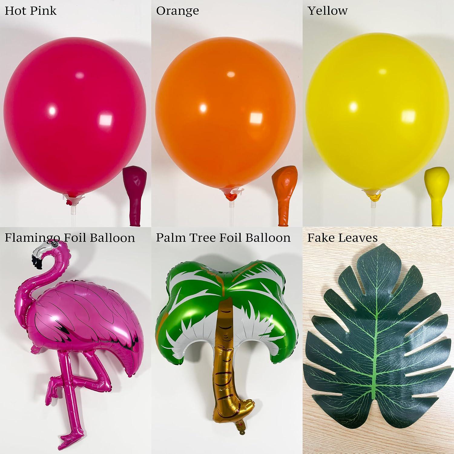 Tropical Aloha Balloon Arch Kit | Flamingo, Palm Tree, Summer Party Decor