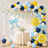 Blue Lemonade Balloon Arch Kit | Lemon, Bow Foil Balloons, Banner (Baby Shower, Birthday)