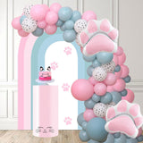 Dusty Blue Pink Cat Paw Balloon Arch Kit | Birthday, Baby Shower, Wedding Party Decor