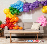 Rainbow Balloon Arch Kit | Mixed Size Garland for Birthday, Baby Shower, Wedding Decor