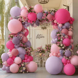 Hot Pink Purple Balloon Arch Kit | Lavender, Lilac, Mauve, Peach Garland
