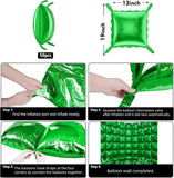 Green Square Foil Balloon Wall Kit | Garland Arch, Tunnel Decor (Birthday, Baby Shower)
